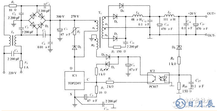 大電流開(kāi)關(guān)電源電路圖大全(L296/DC-DC變換/CF8865)