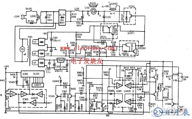 美的電磁爐電路圖大全（六款美的電磁爐電路設(shè)計原理圖詳解）